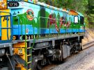 Ręcznie malowana lokomotywa
