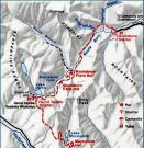 Mapa pn szlaku Routeburn