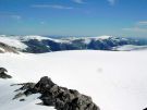 Widok z lodowca Jostedal na jego boczne jęzory