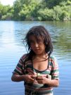 Garifuna, dziewczynka owica ryby