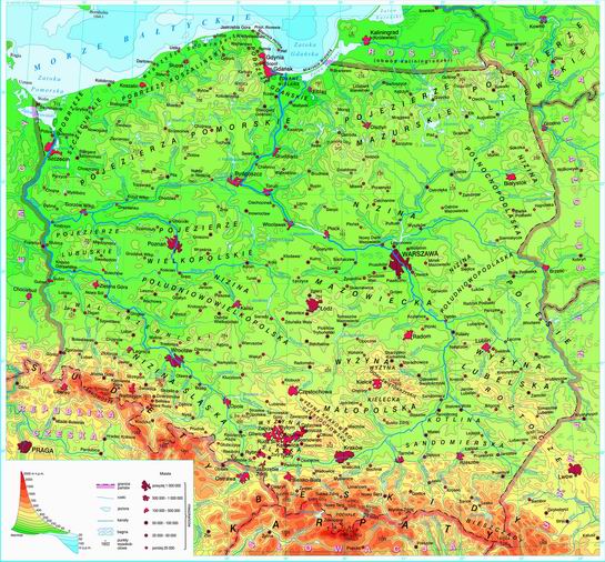 mapa fizyczna polski ringer